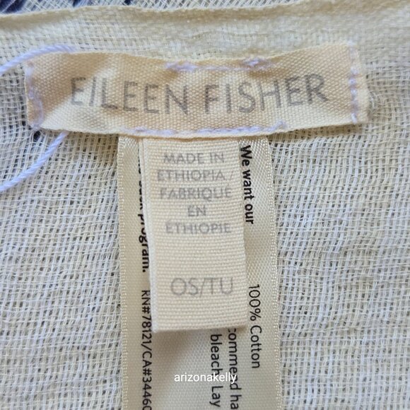 NWT Eileen Fisher Handloomed Ethiopian Artisan Cotton Scarf - Picture 13 of 16